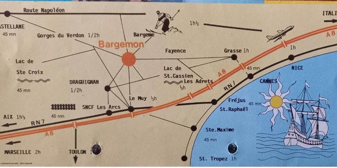 דירות Bargemon Entre Mer & Verdon מראה חיצוני תמונה